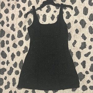 Black Sparkly Knitted Dress H&M